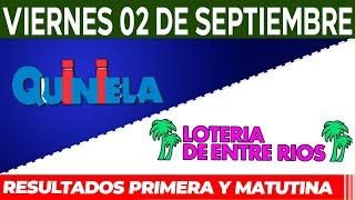 Quinielas Primera y matutina de Córdoba y Entre Ríos, Viernes 2 de Septiembre