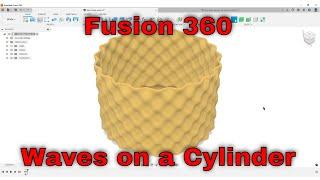 Fusion 360 - Waves on a cylinder