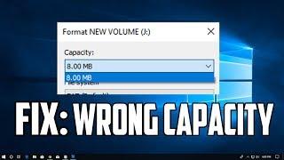 How to Fix Usb Pendrive 16gb Shows 8 MB (Solved)