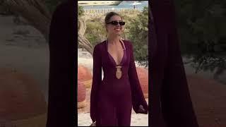 Sexy Metal Ring Splicing Women's V-neck Split Crochet Dress