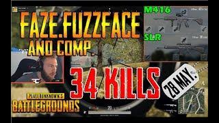 FaZe.FuzzFace & Comp. [34 kills] PUBG Squad FPP (28.05.18)