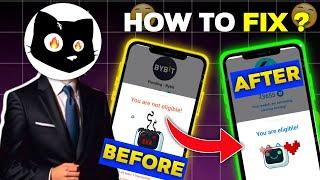 How to Fix Cats Airdrop Not Elegible Issue ! Why I am Not Elegible for Cats airdrop ? How to fix