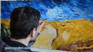 Art Reproduction (van Gogh - Wheat Field with Crows) Hand-Painted Oil Painting