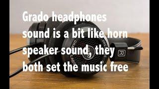 I love Grado headphones, maybe because they sound like horn speakers