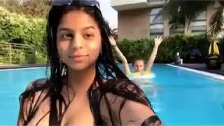 Suhana Khan Hot Viral Video Pool Pics Bikini Photos