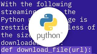 Download large file in python with requests