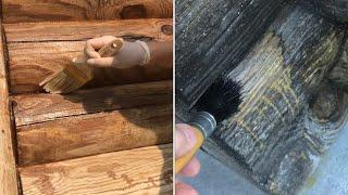 PRESERVING “exterior log siding” (linseed oil, mineral spirits)