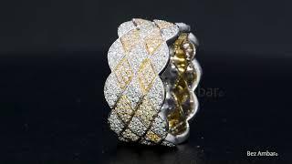 A White and Yellow Gold Pave’ Diamond Ring from Bez Ambar.