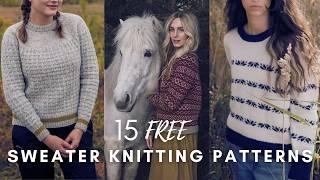 15 Free Knitting Patterns for Sweaters & Cardigans | Cozy Designs for the Colder Seasons!