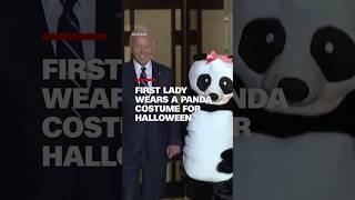 First Lady wears a panda costume for Halloween celebration