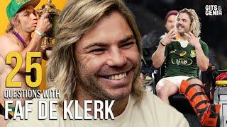 We asked Springbok rugby legend Faf de Klerk 25 questions | Gits & Genia