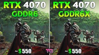 RTX 4070 GDDR6 vs RTX 4070 GDDR6X - Test in 10 Games