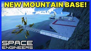 Building a NEW MOUNTAIN BASE! - SPACE ENGINEERS Gameplay - Survival - Ep 4