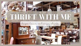 MASSIVE Home Salvage Thrift Store! SHOP WITH ME + Quick Decor Makeover