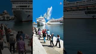 Quick Maneuver Prevents Cruise Ship Collision at Port