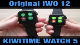 KIWITIME Watch 5 IWO 12 PRO Bluetooth Smart Watch 1:1 SmartWatch Hands On Review - Aliexpress Price