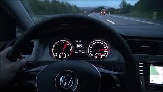 2014 VW Golf 7 1 6 TDI 105 HP Topspeed on German Autobahn