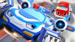 Police Car’s Little Fan | Fire Truck, Ambulance | Monster Truck | Kids Songs | BabyBus