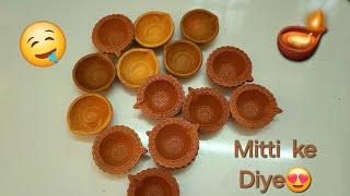 Mitti ke Diye 🪔 Earthen Clay diya  Red clay dirt edible clay️natural clay🫶edible red clay bricks