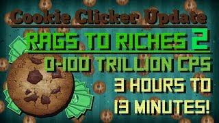 Cookie Clicker: Rags to Riches 2 - 0-100 Trillion+ CpS in 10 Minutes!