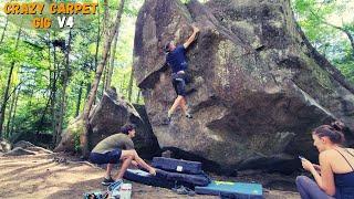 Crazy Carpet GIG (V4) | Val-David Bouldering