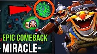 Miracle Techies Most EPIC Comeback vs Slark Hater - 128min Crazy Gameplay Dota 2