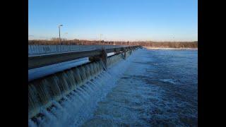 A Relaxing Walk Along Coon Rapid Dam After A  Snow Storm