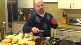 Hanger cheesesteak with broccoli rabe