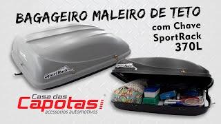 Bagageiro maleiro de teto com chave SportRack 370 litros | Casa das Capotas