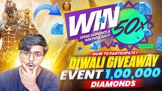 50x Diamond Event l Diwali Free Diamonds Event l FF 50x Diamond Event l Diwali Free Rewards 2024