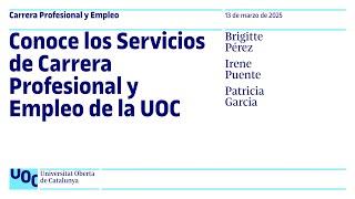 Conoce los Servicios de Carrera Profesional y Empleo de la UOC