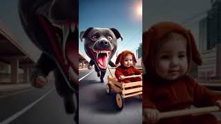 Baby on the way with angry dog  #viralvideo #kleekai #babyanimal #shortvideo #cute #funny