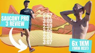 5K SPEED workout in the SAUCONY PRO 3 *Is this a COMPETITIVE racing option?* (FULL REVIEW)