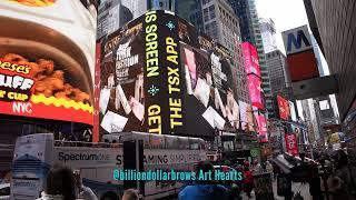 billiondollarbrows art hearts fashion week sponsor times square billboard publicationcampaign gurman