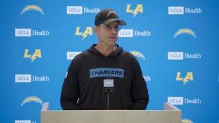 Jim Harbaugh On Injury Updates vs Cardinals | LA Chargers