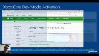Build 2016: Xbox One How to use Dev Mode
