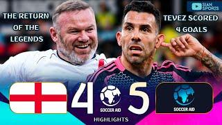 TEVEZ SCORES 4 GOALS AND ROONEY PUTS ON A SHOW IN THE LEGENDS REUNION AT SOCCER AID 2025