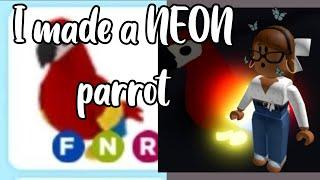 I made a neon parrot (adopt me)