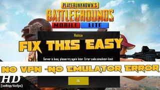 Pubg Mobile Lite  0.19  Fix Error Code: Simulator - Limit Server is Busy Problem