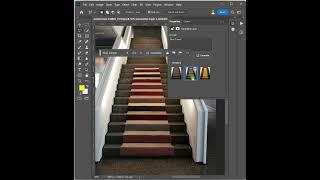 Add Carpet on Stairs Quik in Photoshop AI #ai