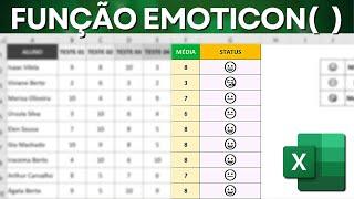 Como Usar Função Emoji Emoticon na Planilha Excel com Exemplo Prático 