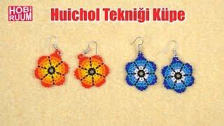 Huichol Tekniği Küpe Yapımı #DIY #kendinyap