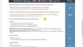 Remote Desktop Hosting Pricing Calculator Explanation