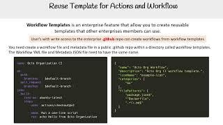 Reuse Templates for Actions and Workflows