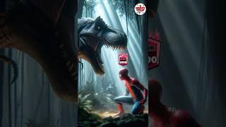 Chassed by Dinosaurs | Spiderman vs Venom vs Superman Who is the best? #marvel #spiderman #shorts