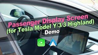 Passenger Entertainment Display Support Carplay for Tesla Model Y Model 3 2024 new accessories