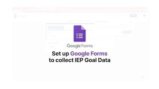 Create google forms to track IEP goals | IEP data collection google forms