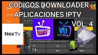 MEJORES CODIGOS DOWNLOADER, CODIGOS APLICACIONES PARA LISTAS IPTV VOL4.PARA FIRE TV Y ANDROID TV.