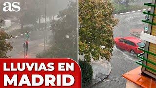 Fuertes LLUVIAS en MADRID: la DANA llega cargada de agua a la capital de España