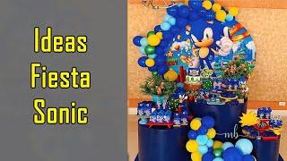 Ideas de decoración fiesta Sonic  - sonic party decoration